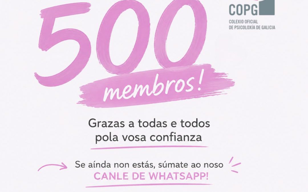 A canle de WhatsApp do COPG alcanza os 500 membros