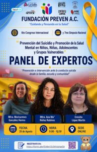 6º Congreso Internacional e 7º Simposio Nacional "Prevención do suicidio e promoción da saúde mental en nenos, nenas, adolescentes e grupos vulnerables"