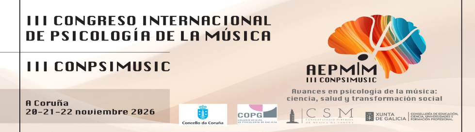 III Congreso Internacional de Psicoloxía da Música III Congreso Internacional de Psicoloxía da Música